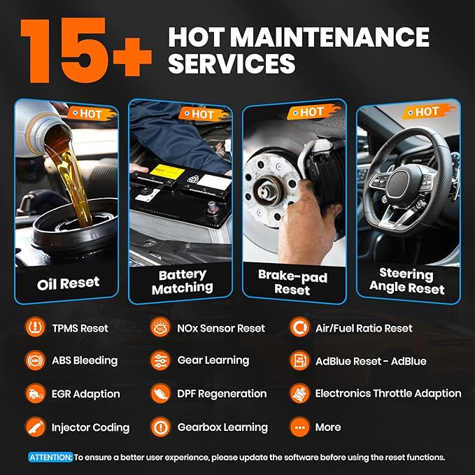 OBD2 Scanner ANCEL FX6100 Bidirectional Scan Tool, All Systems Car Diagnostic Scanner, Code Reader with Active Test,15+ Reset, Oil/EPB/BMS/ABS Bleeding/SAS/D-PF Reset, FCA&CANFD, AutoVin, Free Upgrade