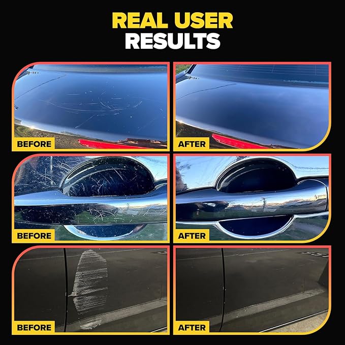 Carfidant Scratch and Swirl Remover - Car Scratch Remover for Vehicles Paint - Polishing Compound for Cars - Universal Repair Car Paint - 8.4 fl. Oz with Buffer Pad