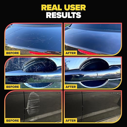 Carfidant Scratch and Swirl Remover - Car Scratch Remover for Vehicles Paint - Polishing Compound for Cars with Pad and Towel - Cutting and Buffing Compound for Paint Restorer