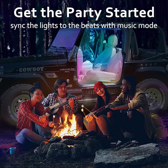 Acrylic Interior Car LED Strip Light with APP, 18-in-1 128 Colorful 6 Pieces Fiber Optic Car Decoration Atmosphere Light Kits, Dual Zone Music Sync Rhythm RGB Neon Lighting for All Cars