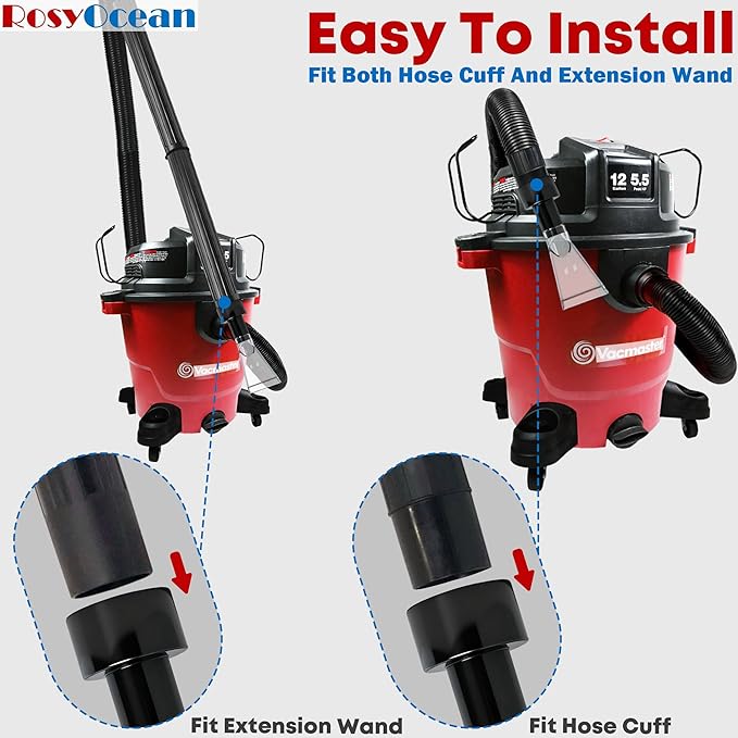 Universal Compatible with All Shop Vacs Extractor Attachment with 2-1/2" & 1-7/8" & 1-1/4" Adapters Auto Detailing Vacuum Cleaner Extraction Accessories for Upholstery & Carpet Cleaning