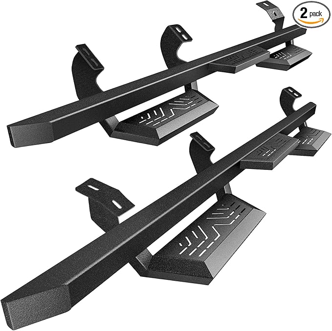 PZ Running Boards Compatible with 2010-2024 Toyota 4Runner Trail Edition,2014-2024 4Runner SR5/TRD Pro Model (Without Side Skirts), Drop Side Steps Black Heavy Duty Carbon Steel Rails Nerf Bars