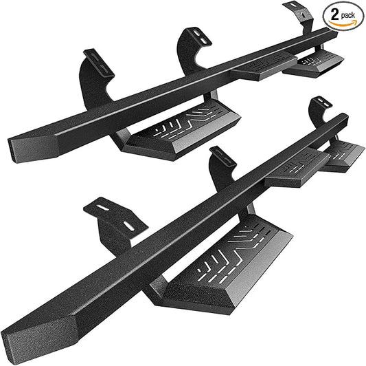 PZ Running Boards Compatible with 2010-2024 Toyota 4Runner Trail Edition,2014-2024 4Runner SR5/TRD Pro Model (Without Side Skirts), Drop Side Steps Black Heavy Duty Carbon Steel Rails Nerf Bars