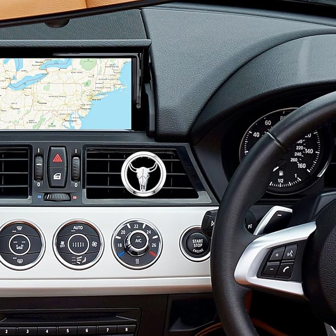 Car Essential Oil Diffuser Vent Clip Car Aromatherapy Christmas Car Accessories with 10 Refill Pads(Bull Skull)