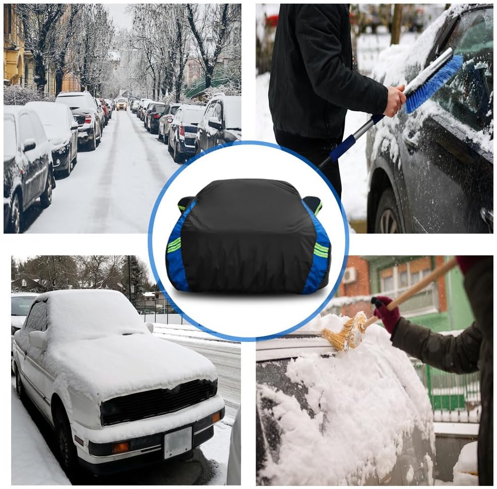 Avecrew Car Cover Custom Fit for Toyota Corolla, Waterproof All Weather Full Exterior Cover Rain Snow UV Protection Cover with Side Door Zipper Design