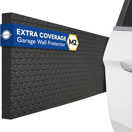 M2 Garage Wall Protector Car Door Wall Protector, Tool-Free, Designed in Australia (Black, 2 Pack)