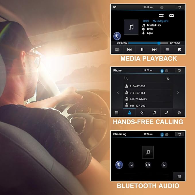 BOSS Audio Systems BV9364B Car Stereo DVD Player - Double Din, Bluetooth Audio/Hands-Free Calling, 6.2 Inch Touchscreen LCD Monitor, MP3 Player, CD, DVD, USB Port, SD, AUX Input, AM/FM Radio Receiver