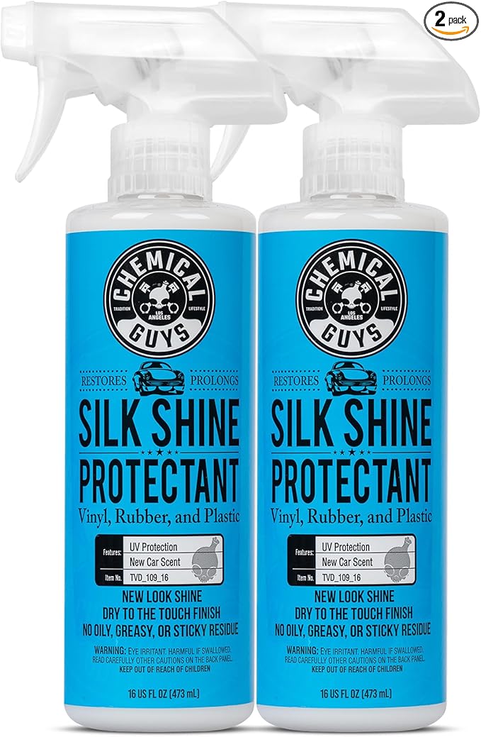 Chemical Guys TVD_109_1602 Silk Shine Spray-able Dry-to-The-Touch Dressing and Protectant for Tires, Trim, Vinyl, Plastic and More, Safe for Cars, Trucks, Motorcycles, RVs & More, 16 fl oz (2 Pack)