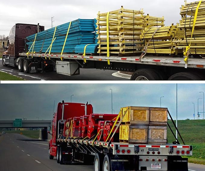 4 Pack Ratchet Strap Heavy Duty -2" x 27' Ratchet Tie Down Straps,Cargo Straps for Moving Appliances, Lawn Equipment, Motorcycle in a Truck