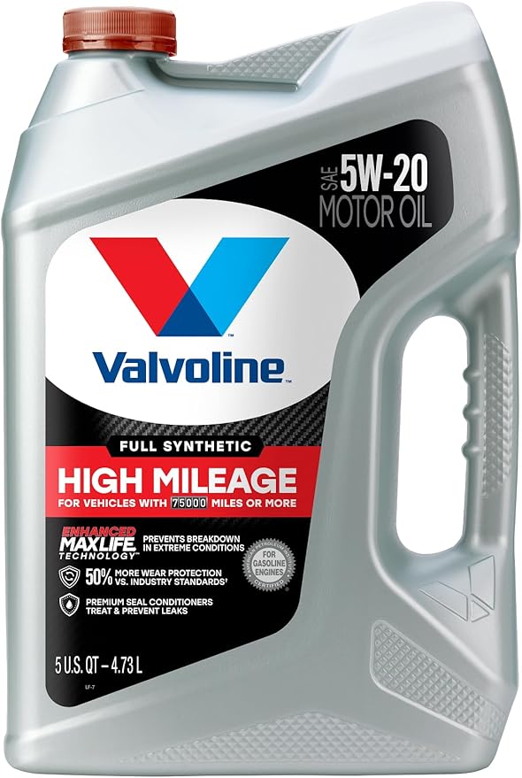 Valvoline Full Synthetic High Mileage with MaxLife Technology 5W-20 Motor Oil 5 Quart