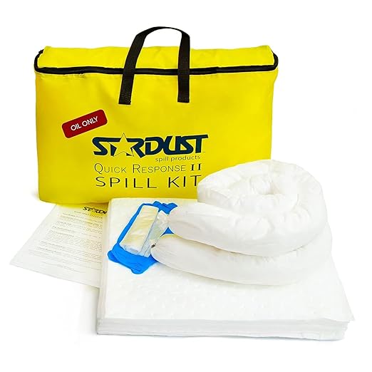 Stardust Spill Products Oil-Only Spill Kit – OSHA Compliant Solution for Vehicles, Industrial, & Restaurant Use, Emergency Response Oil Cleanup, Single Pack