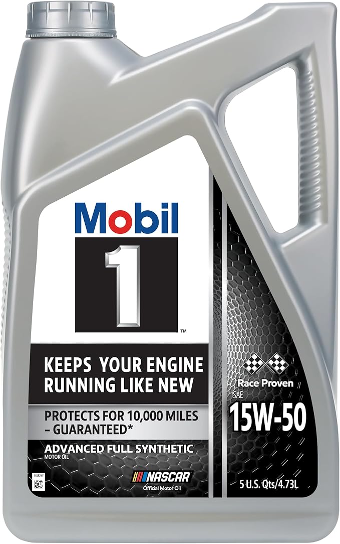 Mobil 1 Advanced Full Synthetic Motor Oil 15W-50, 5 Quart