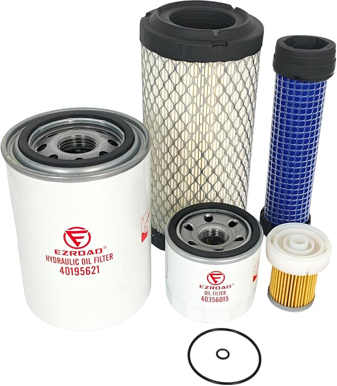 5X Maintenance Filter Kit Compatible with LS XJ2025H J2030H J2023H XJ2025 J2020H 40056451 40356015 40223960 40049450 40195621 Oil Fuel Air Hydraulic HYD