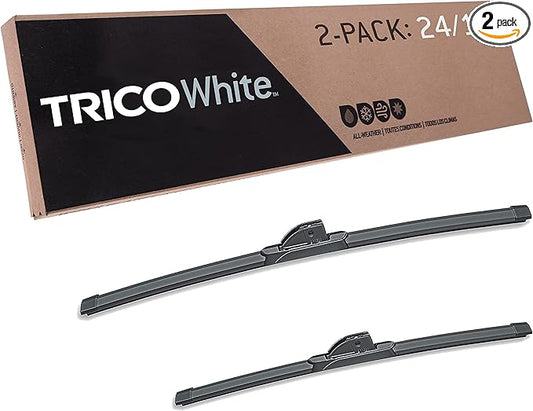 TRICO White 24" + 19" Extreme Weather Premium Winter Automotive Replacement Windshield Wiper Blades (Set of 2), Passenger and Driver Side All-Weather Beam Wiper Blades for Select Vehicle Models