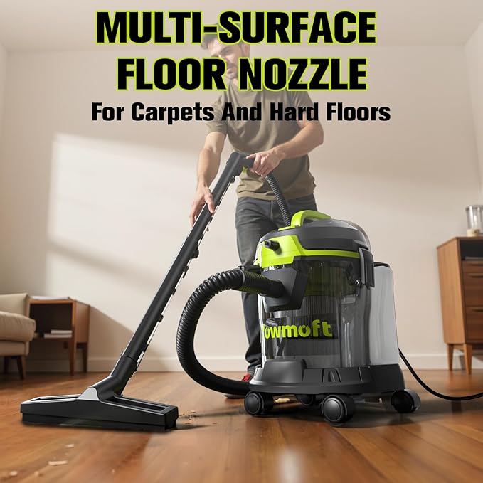 Extractor Vacuum Car Detailing, 4 Gallon Car shampooer Interior Cleaner, 5.5 Peak HP Wet Dry Upholstery Shampoo Vacuum Cleaner, 3 in 1 Carpet Extractor for Home/Shop