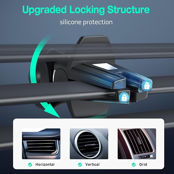 for MagSafe Car Mount Charger, (15W Fast Charging) Magnetic Wireless Charging Phone Holder Fits iPhone 16/15/14/13/12 Pro Max Plus/MagSafe Case on Dash/Windshield/Air Vent/Desk Bumpy Roads