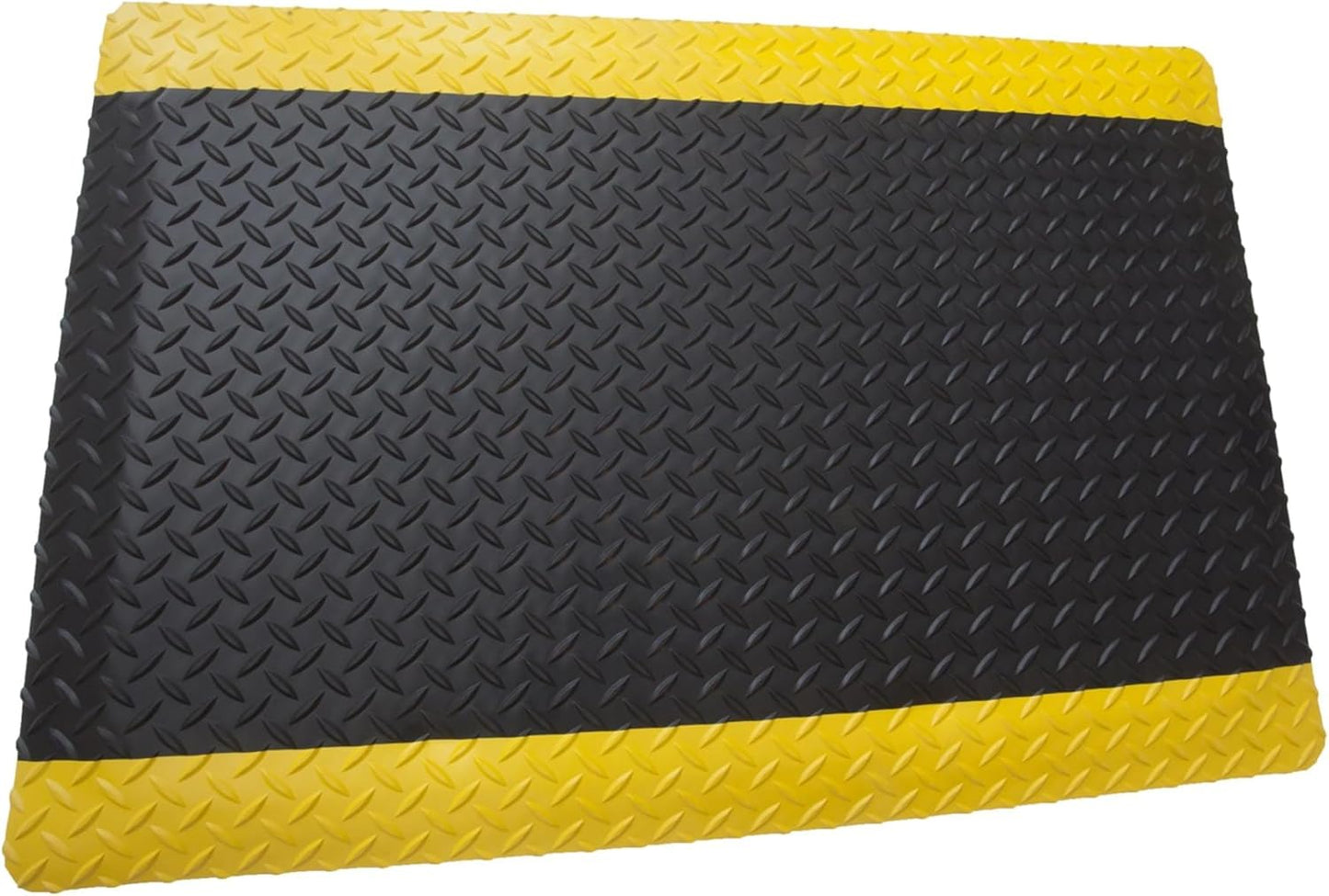 Rhino Mats, American Classic Diamond Anti-Fatigue Mats, Industrial Ergonomic Comfort Standing Mat for Work, Home, Garage, Office, Kitchen or Anywhere (Black/Yellow 9/16" Thick, 4 FT. x 16 FT.)