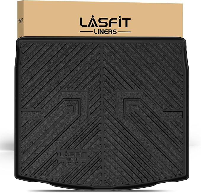 LASFIT Cargo Mat for Toyota Corolla Cross 2022-2026(Fit AWD Not Fit FWD), Custom Fit All-Weather TPE Rubber Trunk Mat for Toyota Accessories, Waterproof, Easy to Clean, Black
