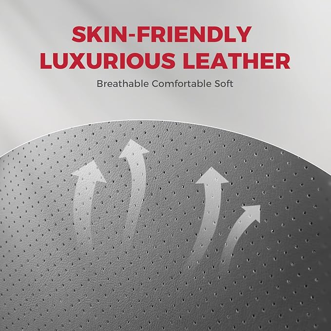 FREESOO Car Seat Covers Front Seats 2PCs,Waterproof Automotive Seat Covers, Leather Cars Interior Covers, Seats Protection Universal fit Babies & Adult (BlackGrey)