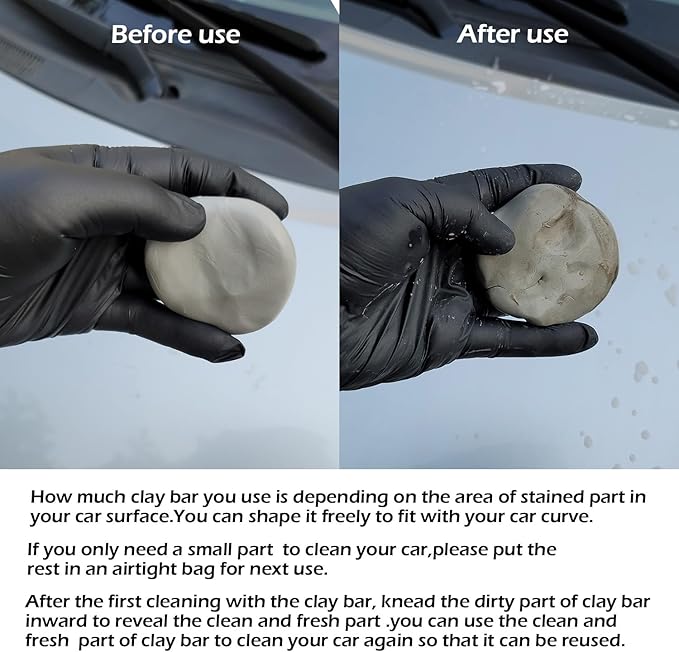 Car Clay Bars Auto Detailing 10 Pack with Lubricant Tablets 8 Pack, Include Portable Spray Bottle and Micro-Fiber Towel, for Car Wash Detailing Clean(10x50g