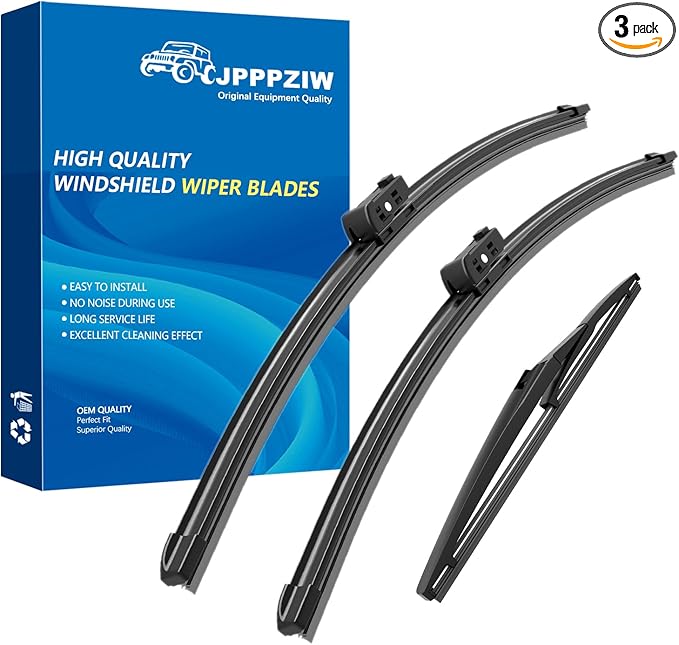 CJPPPZIW® Windshield Wipers-24 Inch+20 Inch+15 Inch Replacement for 2016 2017 2018 2019 2020 2021 Volvo XC90 Wiper Blades for My Car,Quality Front and Rear Wiper Blades(Pack of 3)