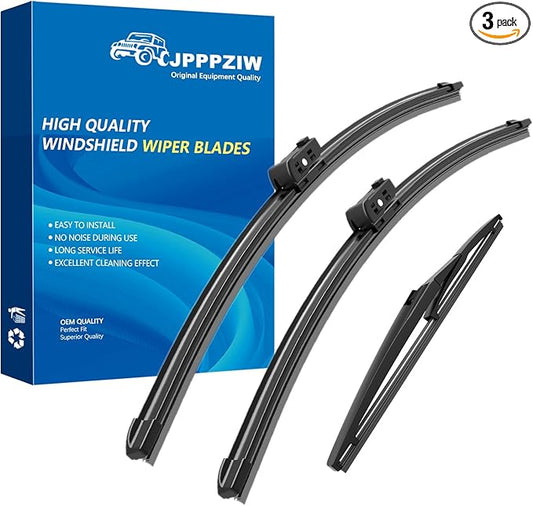 CJPPPZIW® Windshield Wipers-24 Inch+20 Inch+15 Inch Replacement for 2016 2017 2018 2019 2020 2021 Volvo XC90 Wiper Blades for My Car,Quality Front and Rear Wiper Blades(Pack of 3)