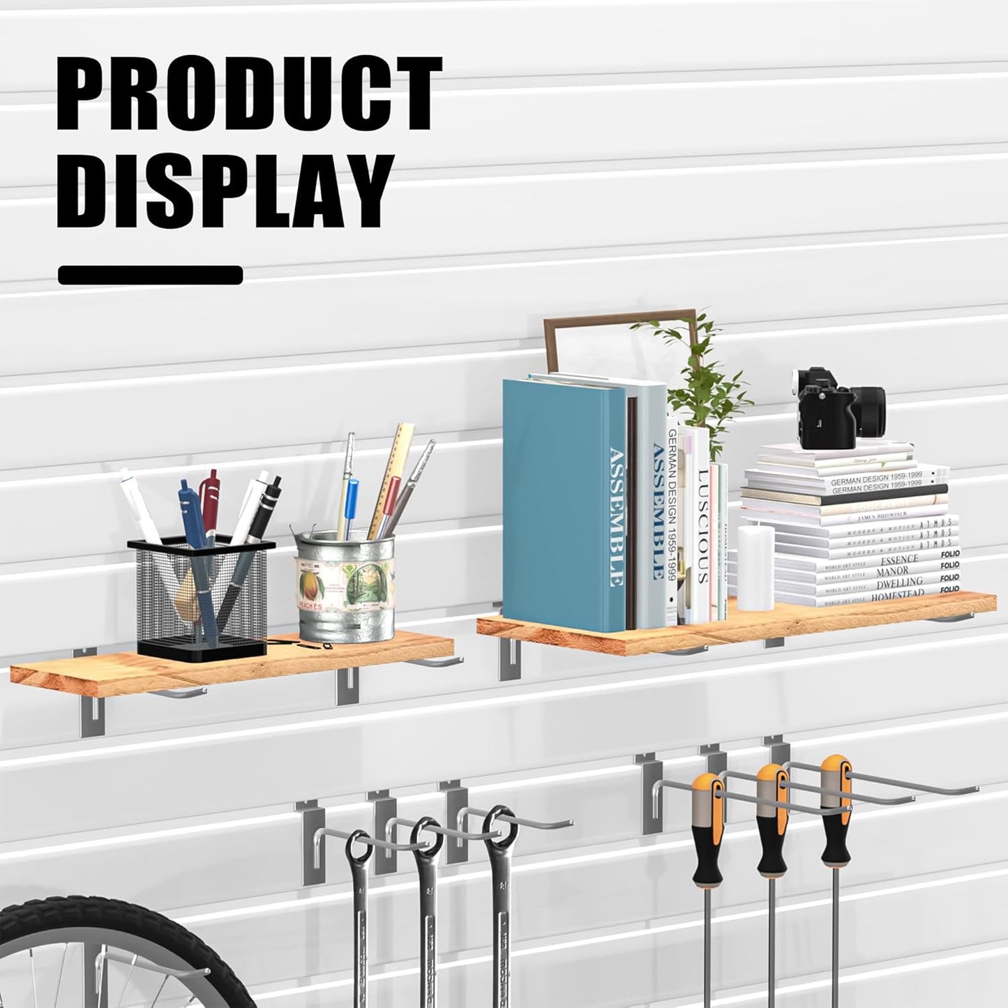 25 PK Silver 2 inch Wall Mounted Slatwall Hooks – Heavy-Duty Storage & Organization Solution