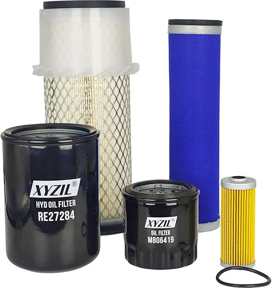 Maintenance Filter Kit Compatible with John Deere 790 Engine 3TNE84 (SN -790000) Compact Utility Tractor M806419 M801101 MIU804763 RE27284 UC11955 CH12881 Hydraulic Oil Fuel Air Filter Service