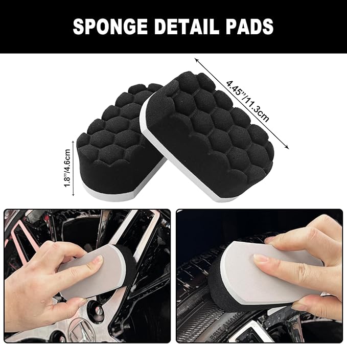 7Pcs Car Wheel Brush kit, Tire Brush, Wheel Cleaner Brush, Soft-bristled Rim Cleaner Brush, Tire Shine Applicator Pad, Car Detailing Brushes, Wheel Brushes for Cleaning Wheels,Tires