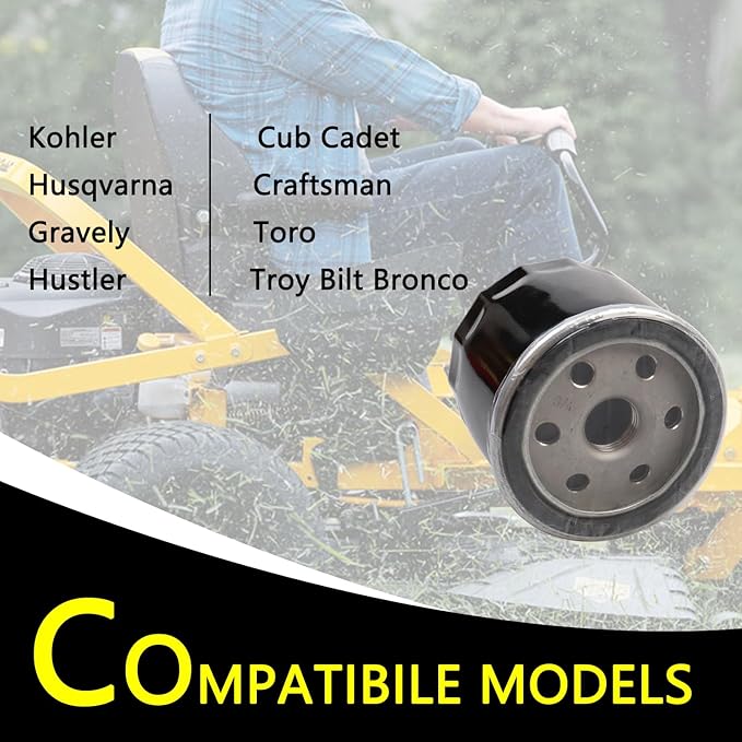 1205001S Oil Filter, Replacement for Kohler Engine Lawn Mower, for Cub Cadet, for Troy Bilt Bronco 1205001, 12 050 01-S Oil Filter 1PCS