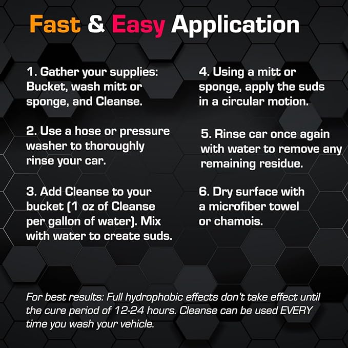 Ethos Cleanse for Car - Graphene Car Shampoo Graphene Ceramic Coating Infused Car Wash Soap (Gallon)