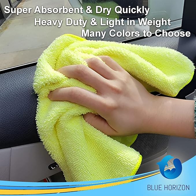 Microfiber Cleaning Cloths - 36 Pack, 16x16 Reusable, Lint-Free, Highly Absorbent Towels for Home, Kitchen, Car Detailing & Windows - Soft, Durable, Washable Cleaning Rags (Mix Color, 16" x 16")