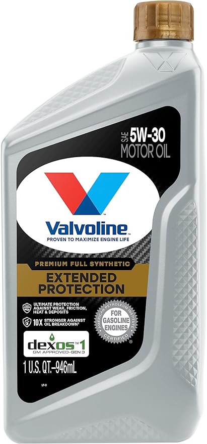 Valvoline Extended Protection Full Synthetic Motor Oil SAE 5W-30 1 QT, Case of 6
