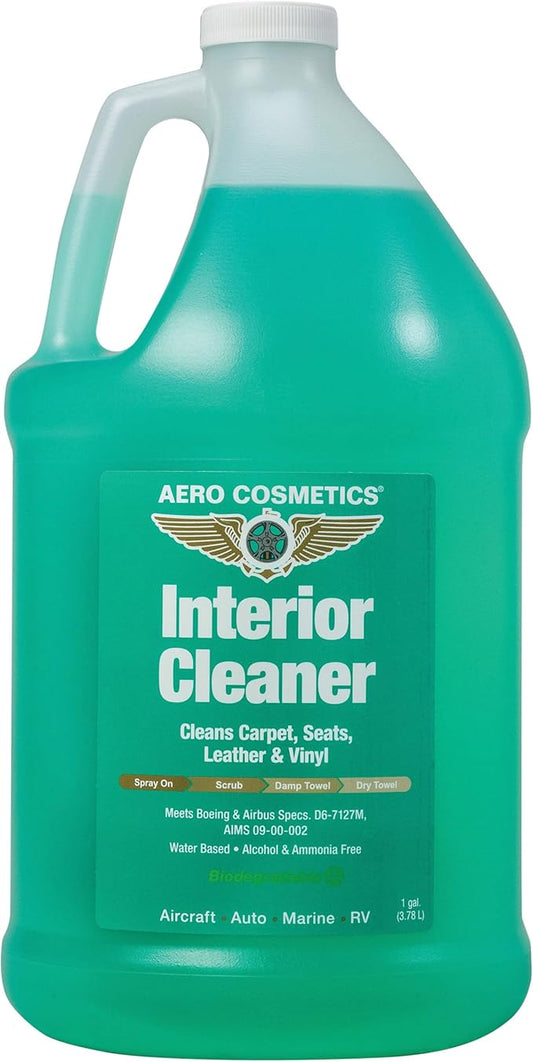 Interior Cleaner, Carpet Cleaner, Seat Cleaner, Fabric Cleaner 1 Gallon. Aircraft Quality for your Car Boat RV Meets Boeing and Airbus Specs
