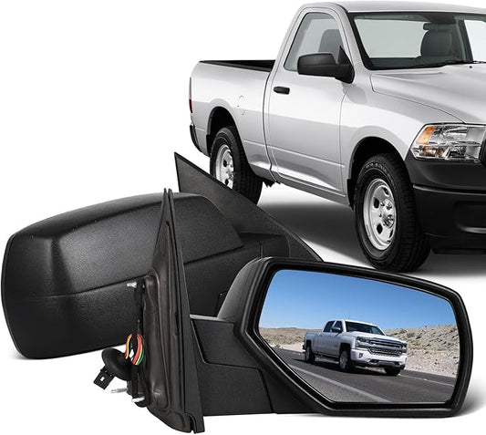 ECCPP Towing Mirrors Fit For 2014-2018 For Chevrolet Silverado 2014-2018 For GMC Sierra With Left Right Side With Power Heated Turn Signal light Puddle light Power Folding Black Texture