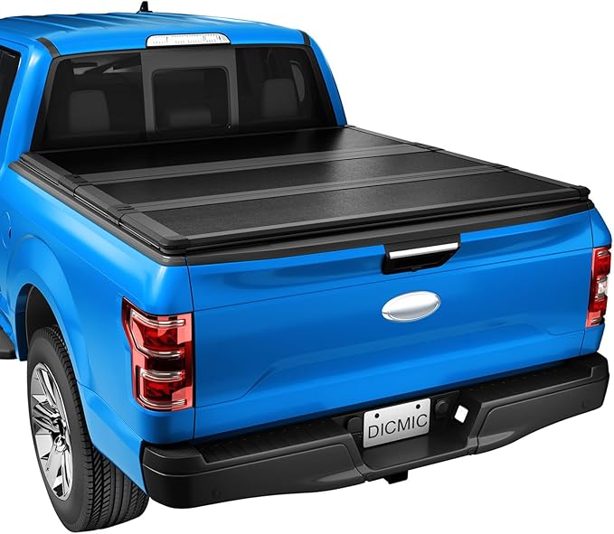 Hard Tri-Fold Truck Bed Tonneau Cover Compatible with 2007-2023 Chevy Silverado GMC Sierra 5.8 FT Bed