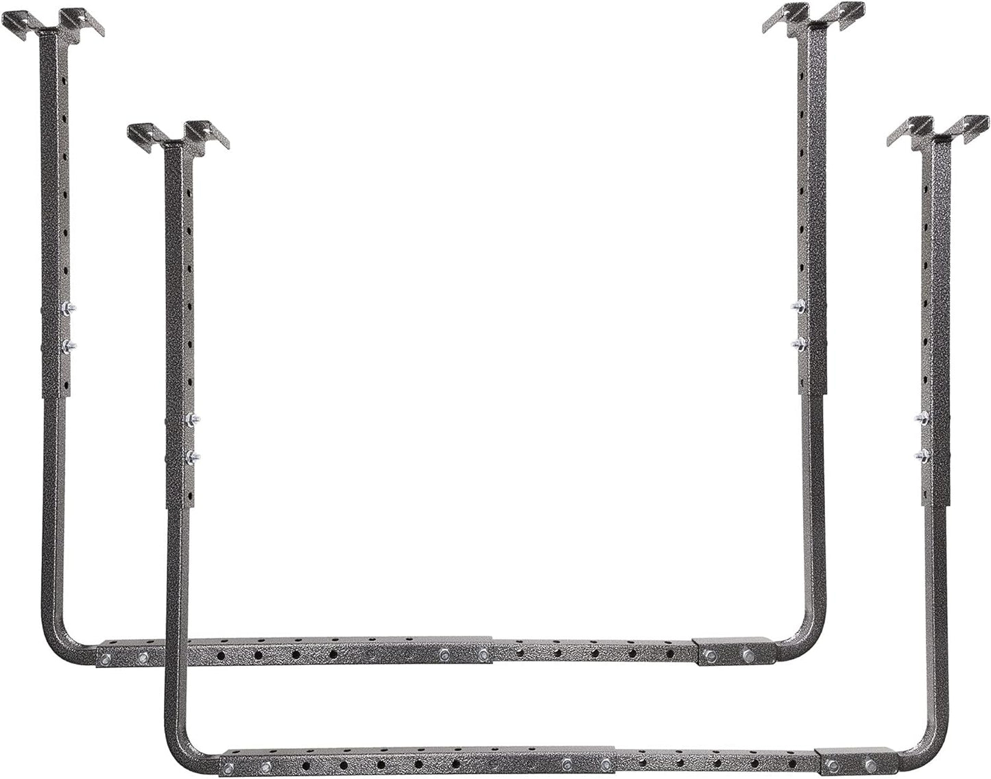 80844-10 34 in. x 26 in. Adjustable Garage Ceiling Mount Storage Rack Kit - Hammertone