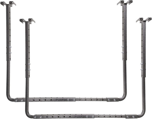 80844-10 34 in. x 26 in. Adjustable Garage Ceiling Mount Storage Rack Kit - Hammertone