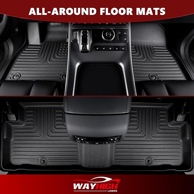 Wayhigh-for 2020-2024 2025 Nissan Sentra S/SV/SR Sedan All Weather Floor Mats and Cargo Liner Set TPE Heavy Duty Car Mats for Nissan Sentra Accessories- Black