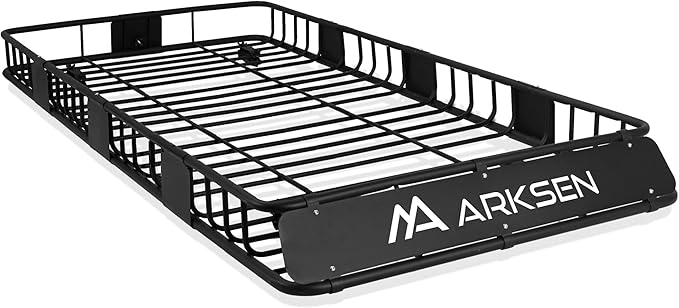 ARKSEN 84 x 39 x 6 Inch Universal 150LB Heavy Duty Roof Rack Cargo with Extension Car Top Luggage Holder Carrier Basket for SUV, Truck, & Car Steel Construction
