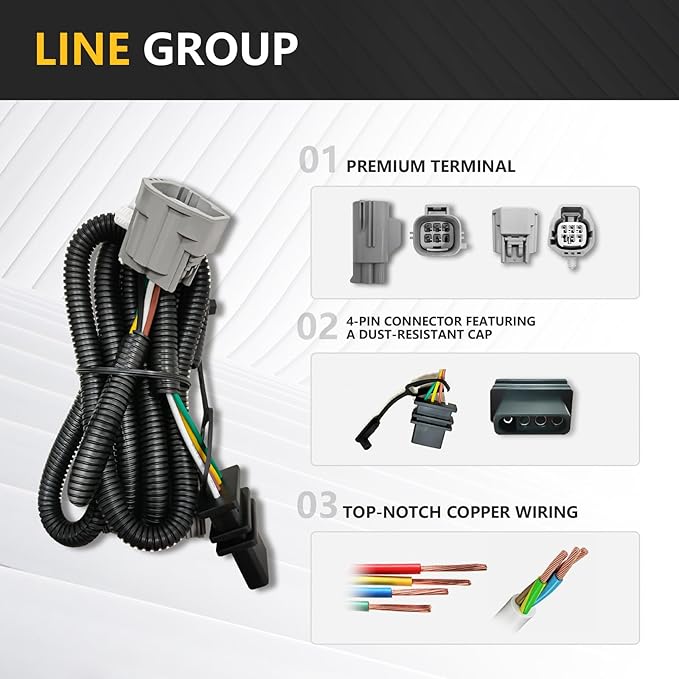 for Jeep Wrangler JK Accessories Towing Hitch Receiver with 4-Pin Wiring Harness Compatible with 2007-2018 Jeep Wrangler JK JKU, Rear Bumper Trailer Hitch Kit 2 Inch Tow Hook Combo with Cover