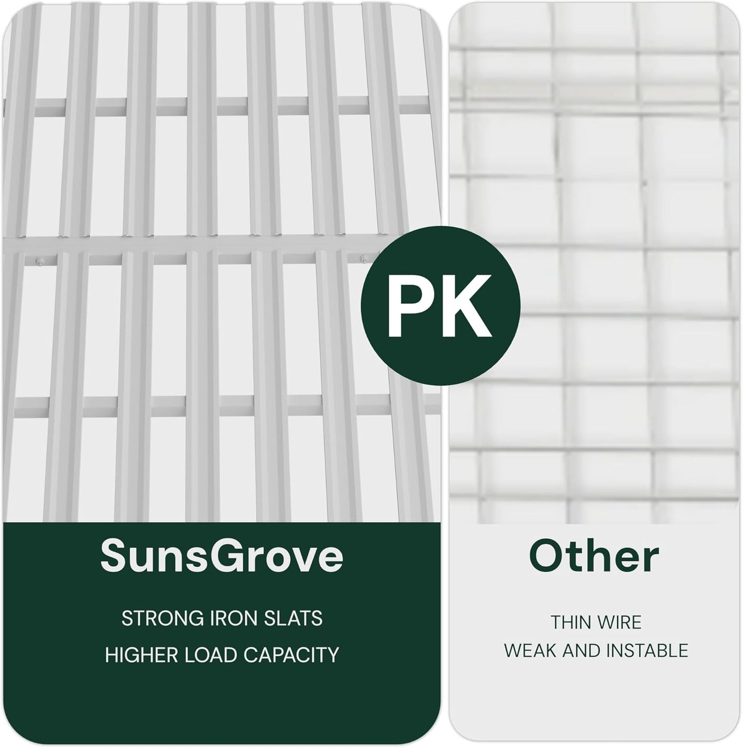 SunsGrove 3x8 Garage Storage Overhead Rack Organization, Adjustable Ceiling Mounted Storage Racks, 800LBS Weight Capacity, 22"-40" Ceiling Dropdown, 2 Pcs, White