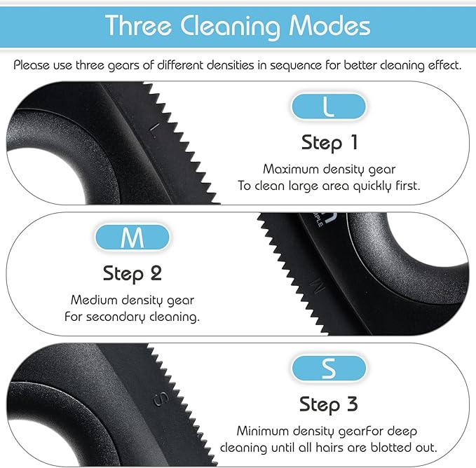 Analan Mini Pet Hair Remover, Triangle Design for Car Interior, Auto Detailing, Carpet, Couch, Furniture, Multi-Color (Sapphire Blue)