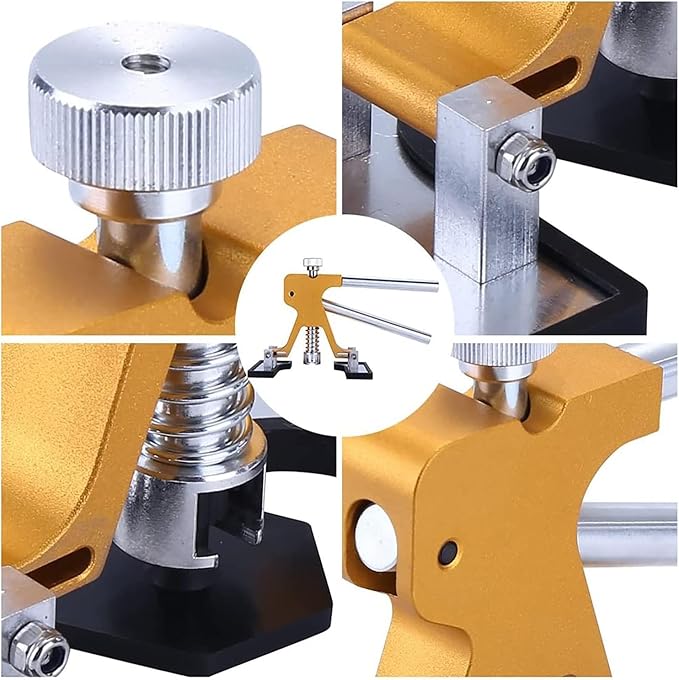 Dent Remover Tool for Car - Adjustable Width Paintless Dent Removal Kit with 100W Glue Gun for Hail Damage & Door Dings on Cars, Trucks & SUVs (Scratch-Free)