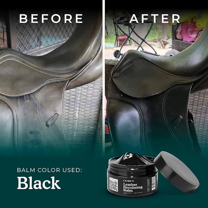Clyde's™ 4-Step Leather Recoloring Kit | Includes Brush and Lint-Free Towels | Cleans, Restores, and Protects Your Leather