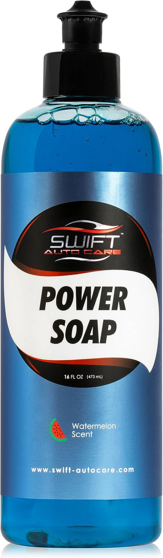 Swift Power Foam Car Wash Soap (16 Oz) – High Foaming, pH Balanced Shampoo for Snow Foam Cannon, Foam Gun, Bucket Wash, Pressure Washer | Ultra-Concentrated Formula | Safe on All Surfaces!
