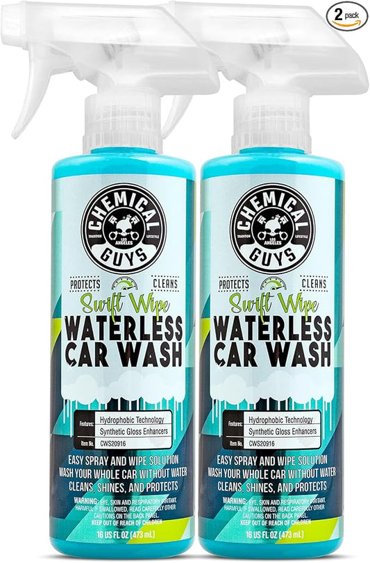 Chemical Guys Swift Wipe Waterless Car Wash, Safe for Cars, Trucks, Motorcycles, RVs & More, 16 fl oz (2-Pack)