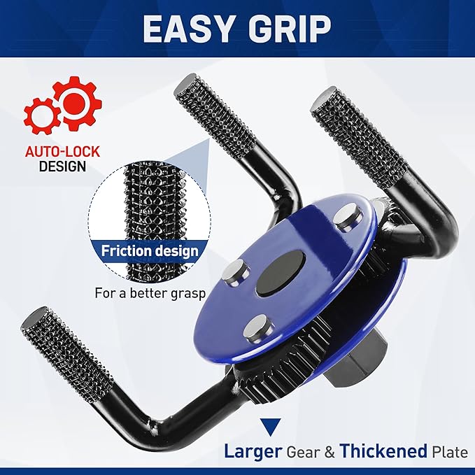 WORKPRO Universal Oil Filter Wrench & Removal Tool, Adjustable Oil Filter Change Set, Ideal for Engine, Conduit, & Fittings