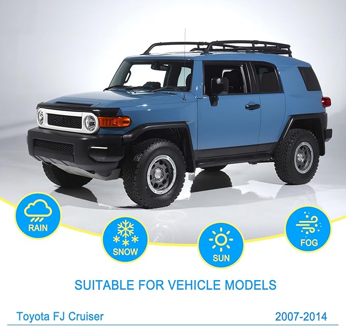 CJPPPZIW® Windshield Wipers-16"+14"+14"+10" Replacement for 2007 2008 2009 2010 2011 2012 2013 2014 Toyota FJ Cruiser Premium All-Season Front and Rear Wiper Blades,Original Factory Quality(Pack of 3)