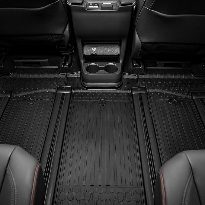 3W Floor Mats & Cargo Liner Fit Toyota Sienna 2024-2026 (Only for Platinum Version with Refrigerator) TPE Custom Fit Floor Liner and Trunk Mat for Sienna 7 Seat (w/o Spare tire)